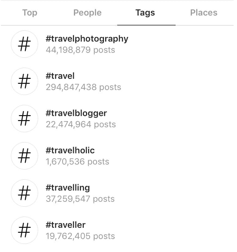 Instagram Hashtag Ideas